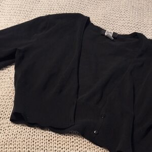 Studio Black Silk Blend Cardigan